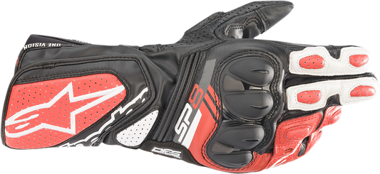 ALPINESTARS SP-8 V3 Gloves - Black/White/Bright Red - Large 3558321-1304-L