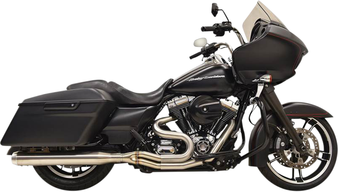 BASSANI XHAUST 2:1 Exhaust - Stainless Steel - Straight Can 1F18SS