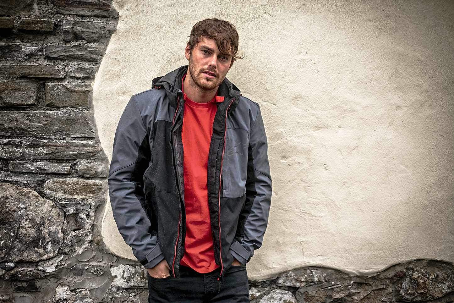 ALPINESTARS Stratos v2 Techshell Drystar Jacket - Black/Gray/Red - Medium 3209720-1123-M