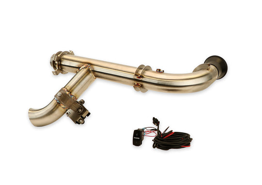 TRINITY RACING Side Piece Header Pipe - with Electronic Cutout Maverick X3 TR-4180HP