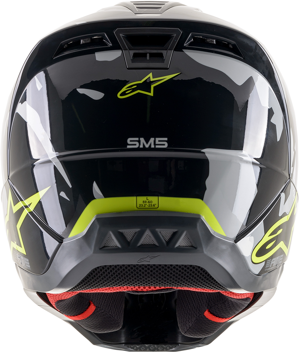 ALPINESTARS SM5 Helmet - Rover - Gray/Yellow - 2XL 8303921-1592-2X