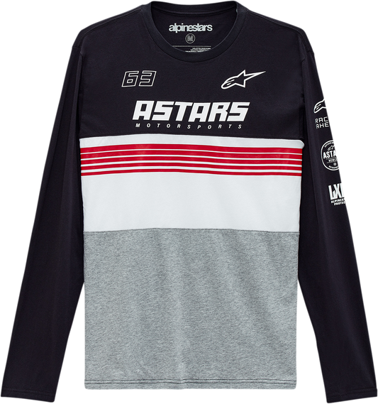 ALPINESTARS Turbo Long-Sleeve T-Shirt - Black/Heather Gray - Medium 1213711111028M