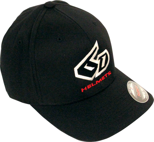 6D Helmets Logo Flexfit® Hat - Black - Small/Medium 52-3006