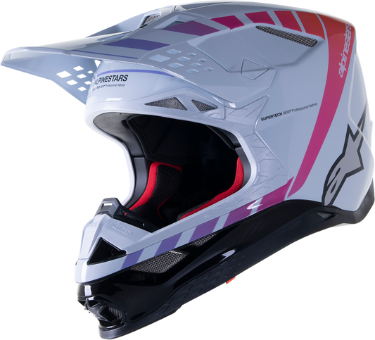 ALPINESTARS Supertech M10 Helmet - Daytona - MIPS® - Haze Gray/Orange Fluo/Rhodamine - Large 8302423-9243-LG