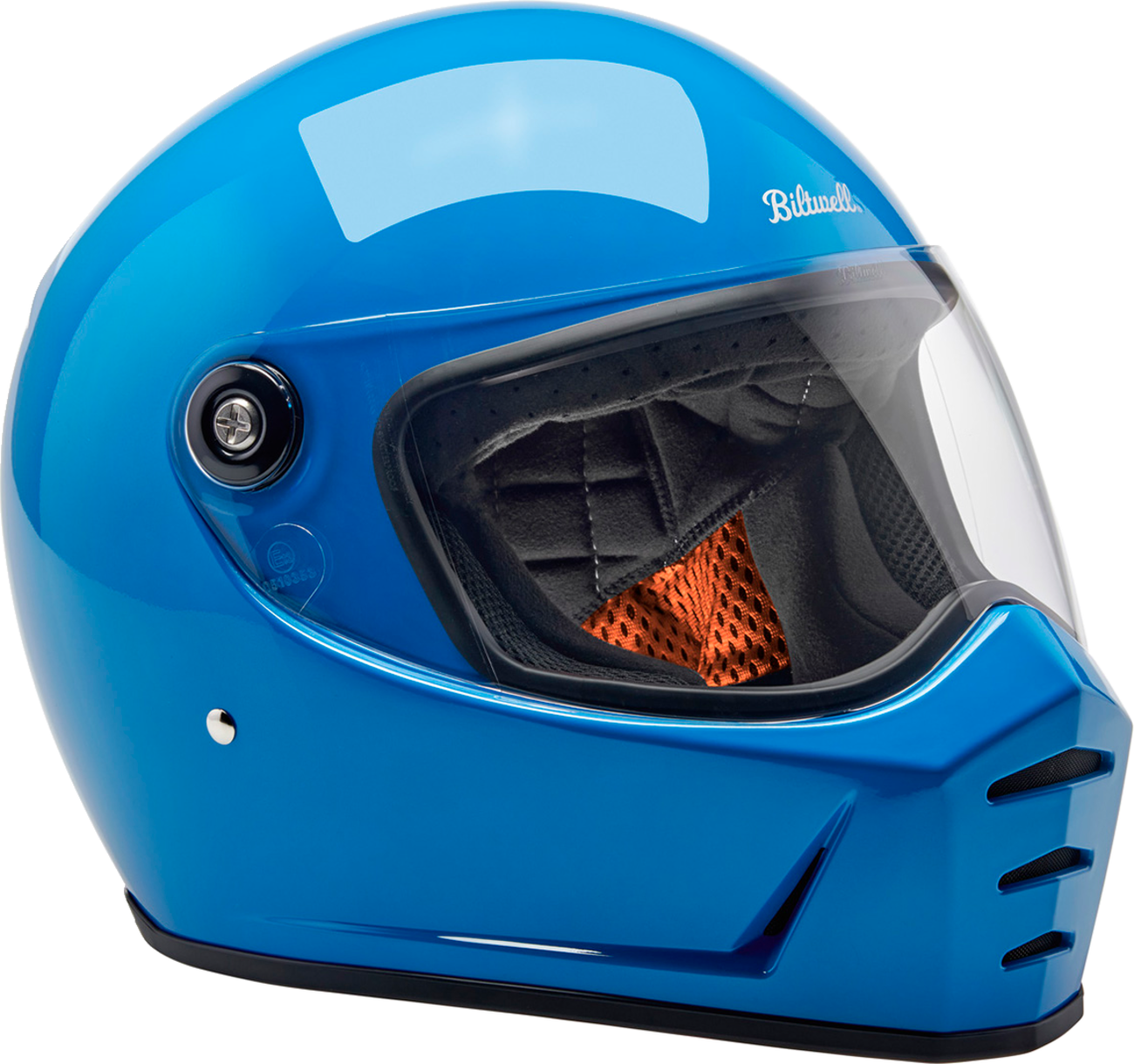 BILTWELL Lane Splitter Helmet - Gloss Tahoe Blue - Small 1004-129-502