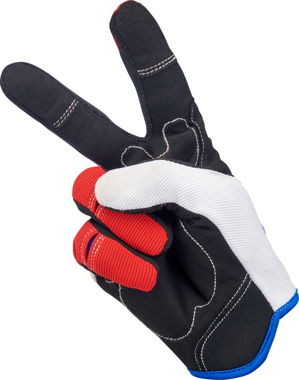 BILTWELL Moto Gloves - Red/White/Blue - Medium 1501-1208-003