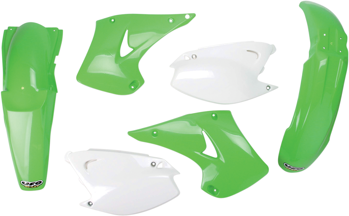 UFO Replacement Body Kit OEM Green/White KX125/250 2003-2008 KAKIT201-999