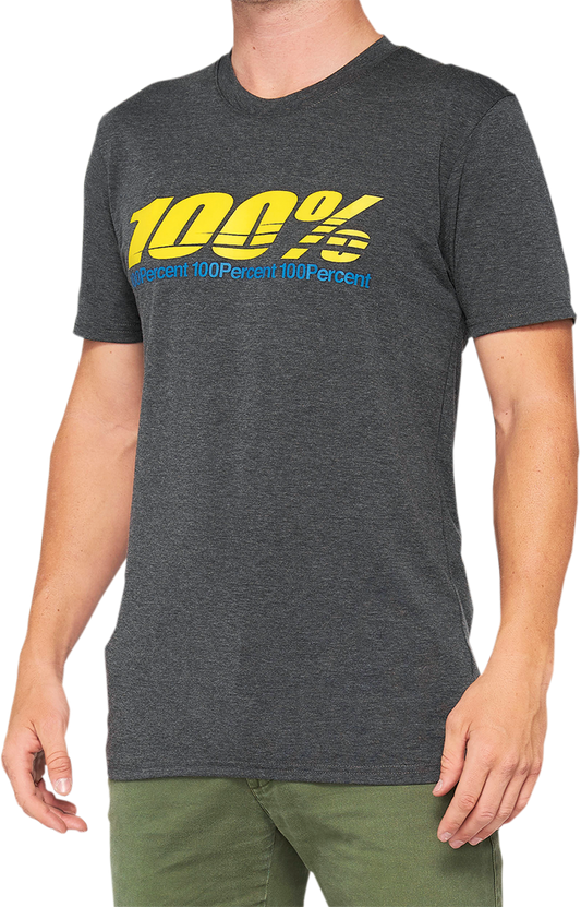 100% Argus Tech T-Shirt - Heather Charcoal - Large 35024-052-12