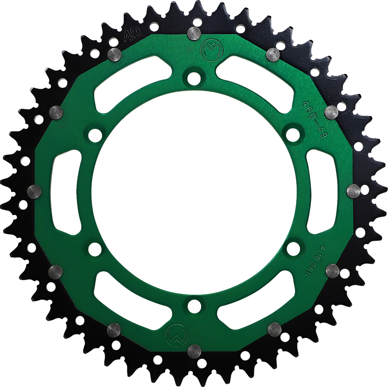 MOOSE RACING Dual Sprocket - Green - 49 Tooth 1210-460-49-15X