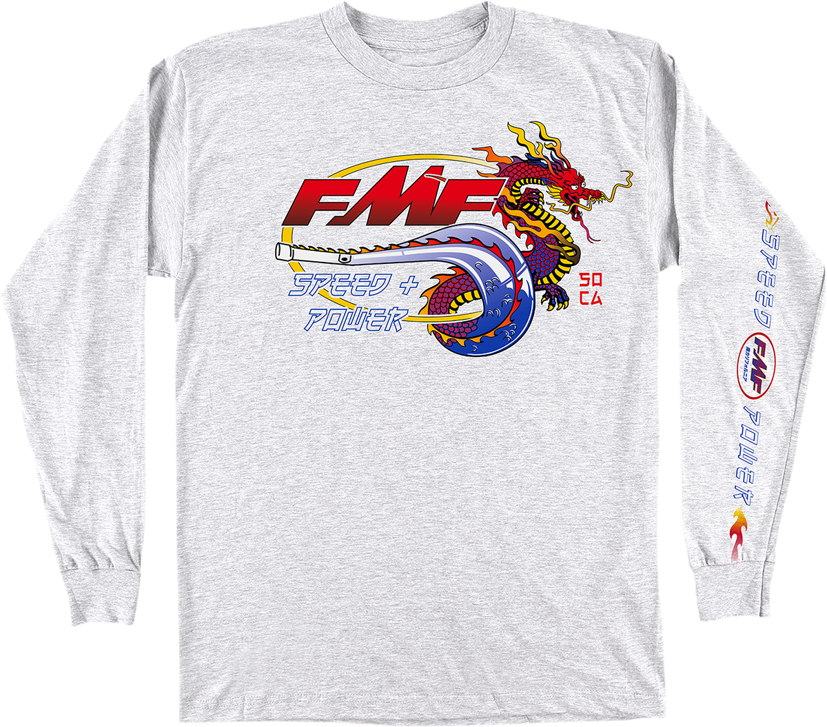 FMF Fire Starter Long-Sleeve T-Shirt - Heather Gray - Medium FA21119901HGMD 3030-21333