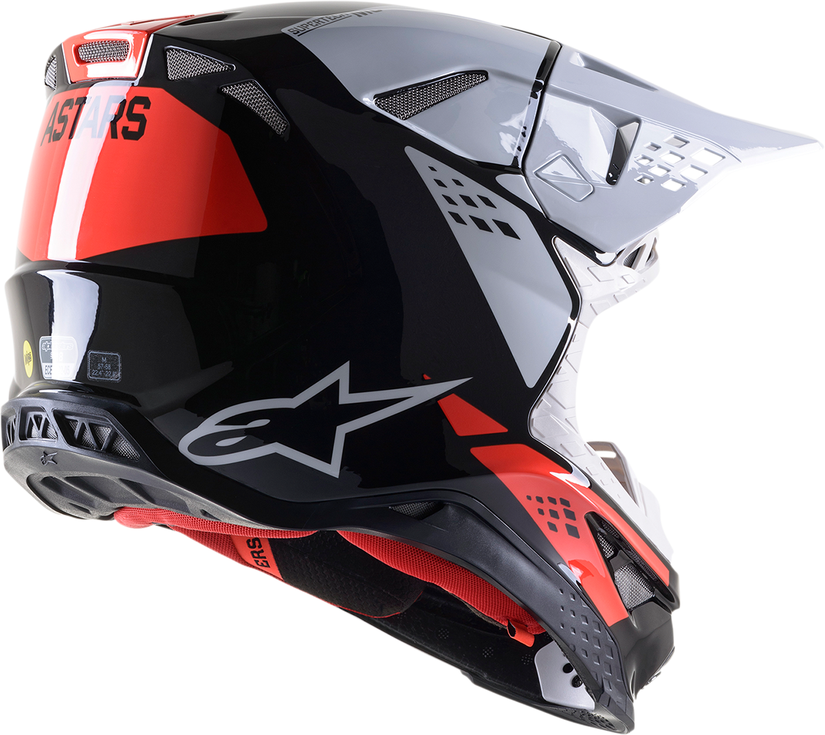 ALPINESTARS Supertech M8 Helmet - Factory - Black/White/Red - Small 8302922-1233-SM