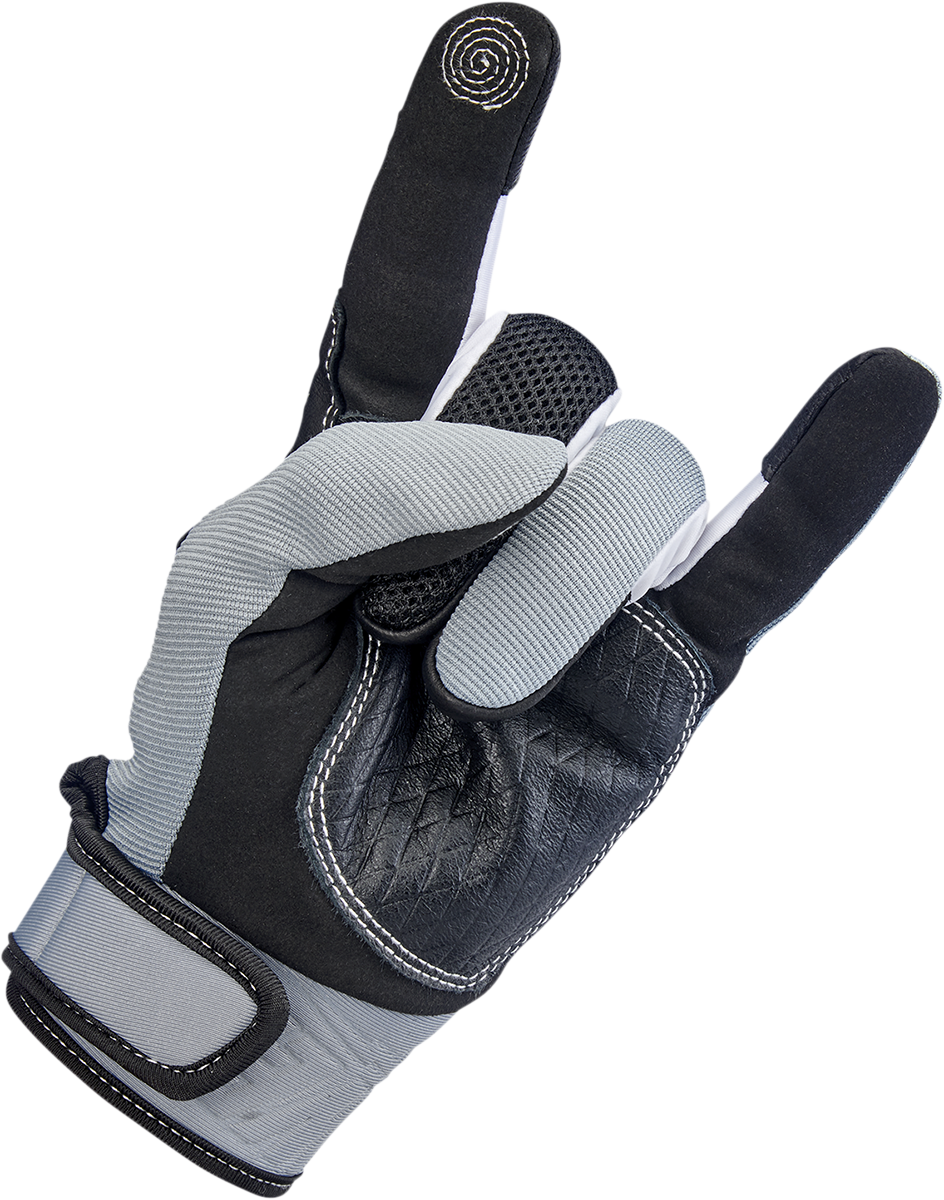 BILTWELL Baja Gloves - Gray - Small 1508-1101-302