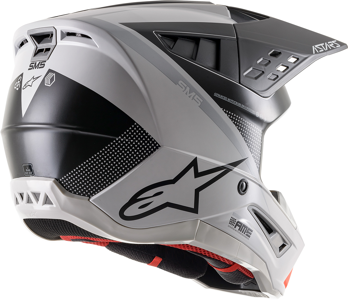 ALPINESTARS SM5 Helmet - Rayon - Gray/Black/Silver - Medium 8304121-928-MD