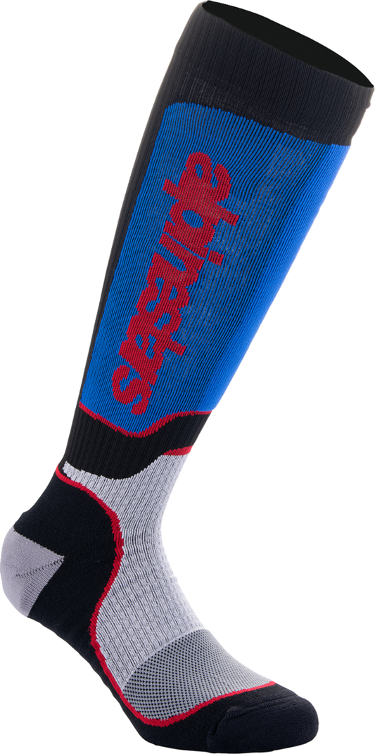 ALPINESTARS MX Plus Socks - Black/Red/White/Blue - Large 4702324-1226-L