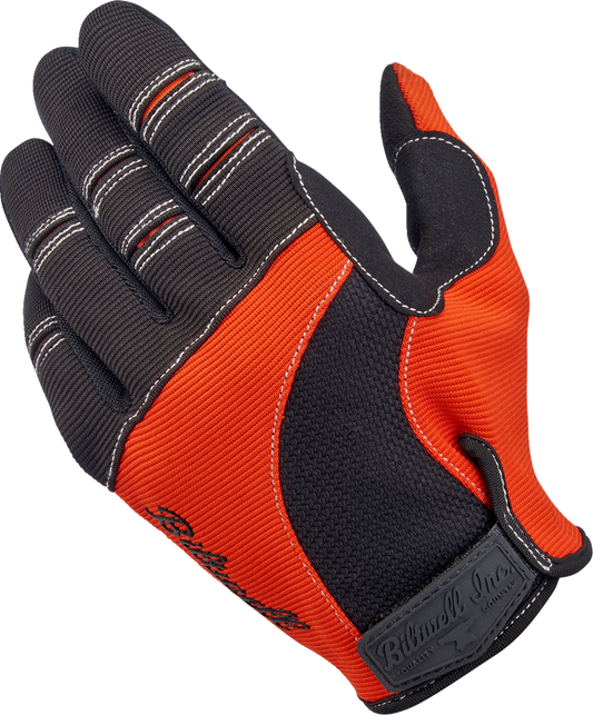 BILTWELL Moto Gloves - Orange/Black - Large 1501-0106-004
