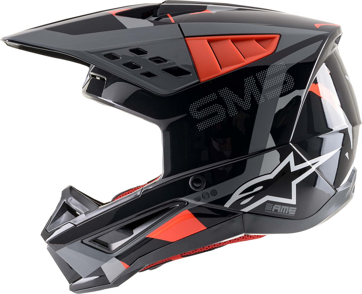 ALPINESTARS SM5 Helmet - Rover - Gray/Red - 2XL 8303921-1392-2X