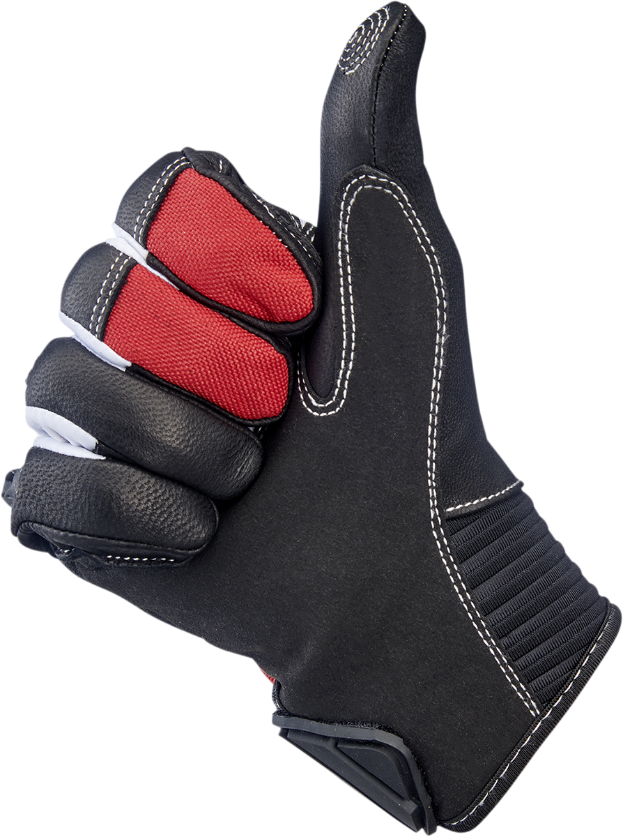 BILTWELL Bridgeport Gloves - Red - Large 1509-0801-304