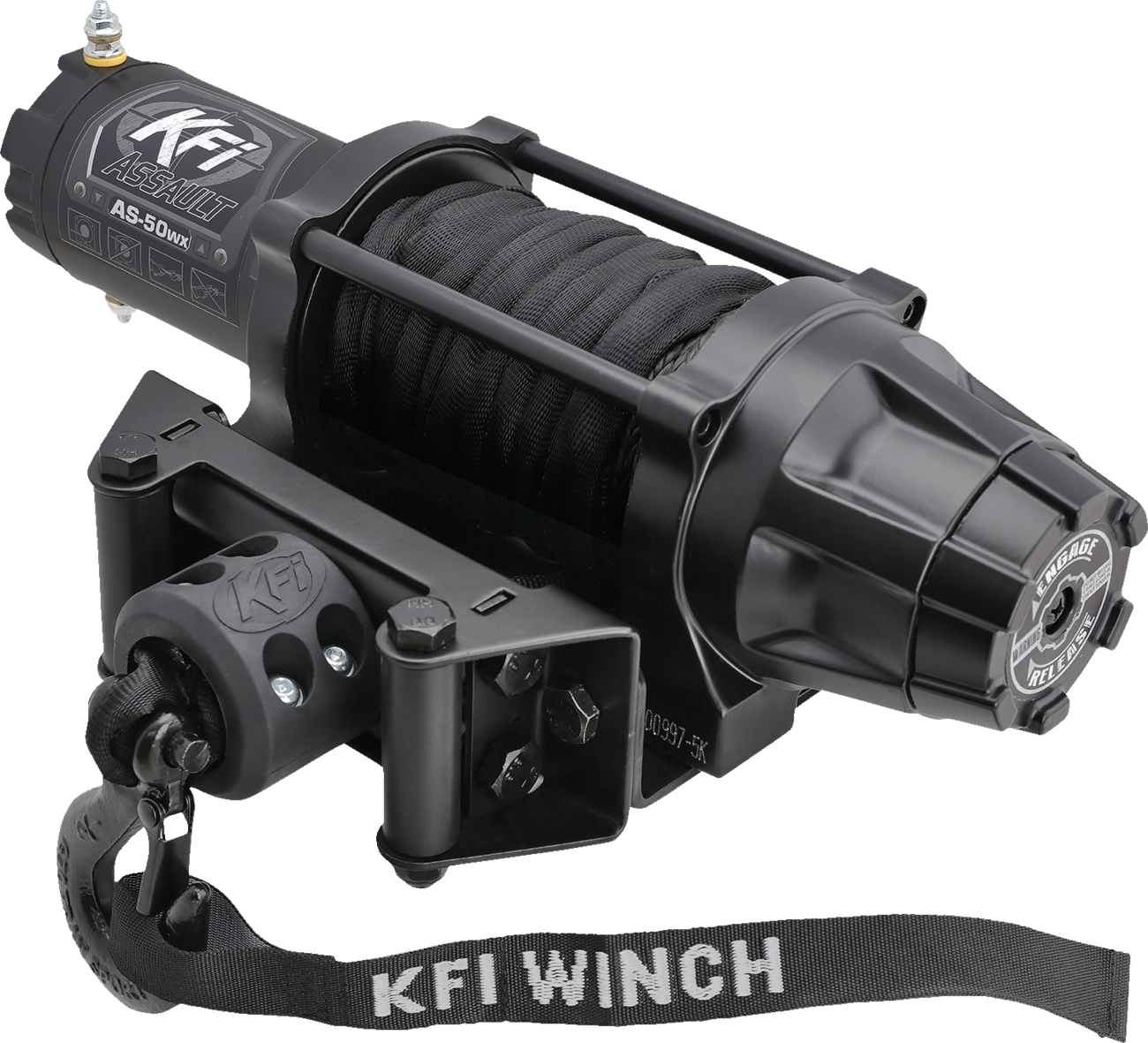 KFI PRODUCTS Assault Winch - 5000 Lb - Synthetic Cable - Wide AS-50WX