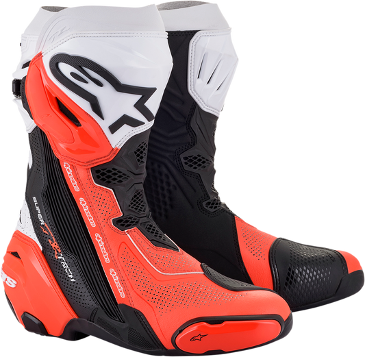 ALPINESTARS Supertech V Boots - Black/Fluo Red/White - US 6 / EU 39 2220121-124-39