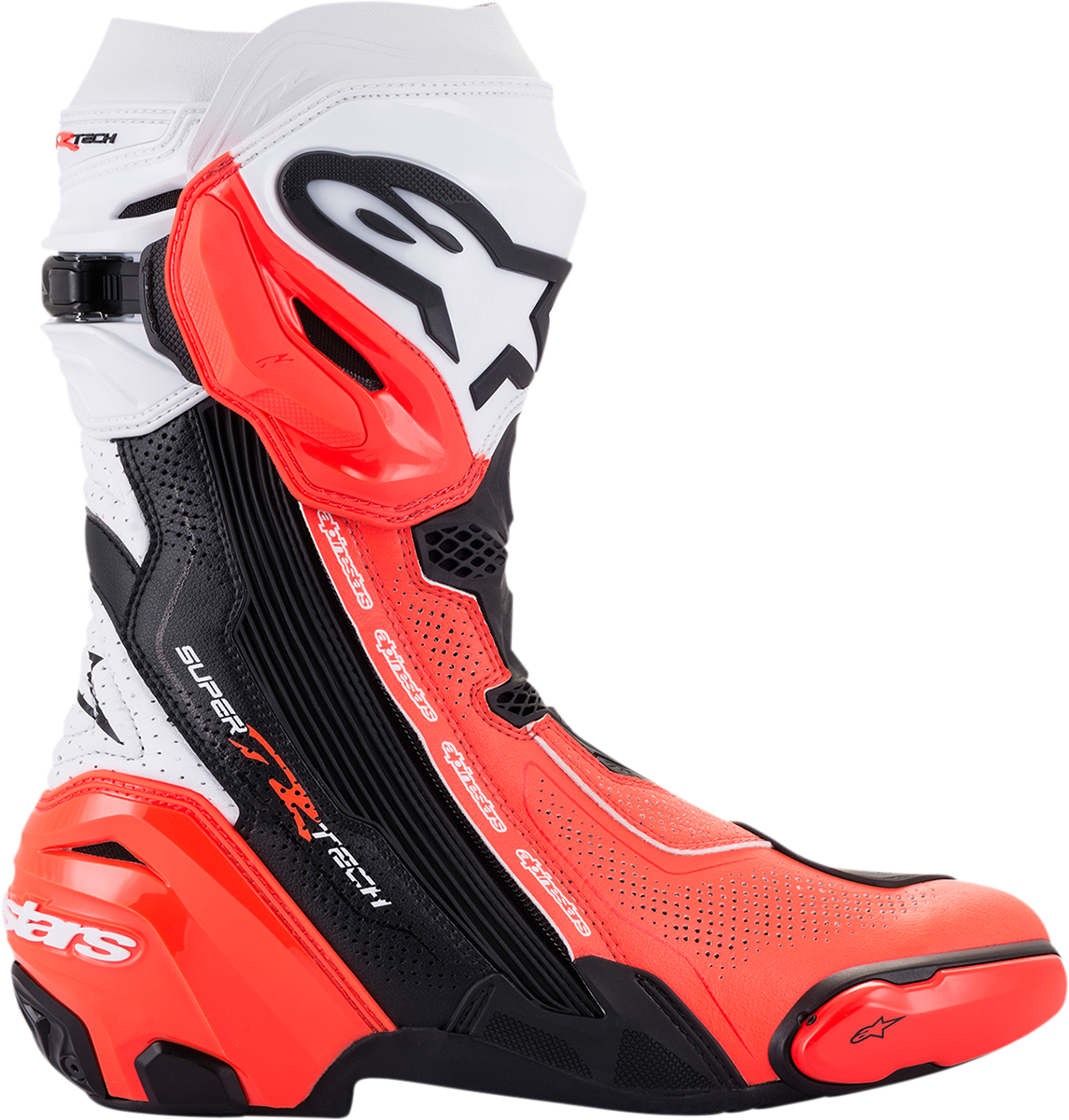 ALPINESTARS Supertech V Boots - Black/Fluo Red/White - US 12.5 / EU 48 2220121-124-48
