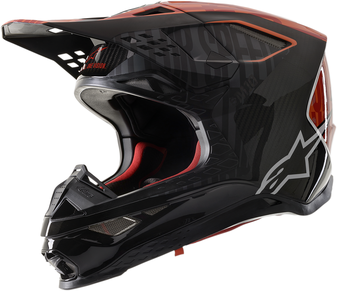 ALPINESTARS Supertech M10 Helmet - Alloy - MIPS - Black/Orange/Red - XS 8301720-1403-XS