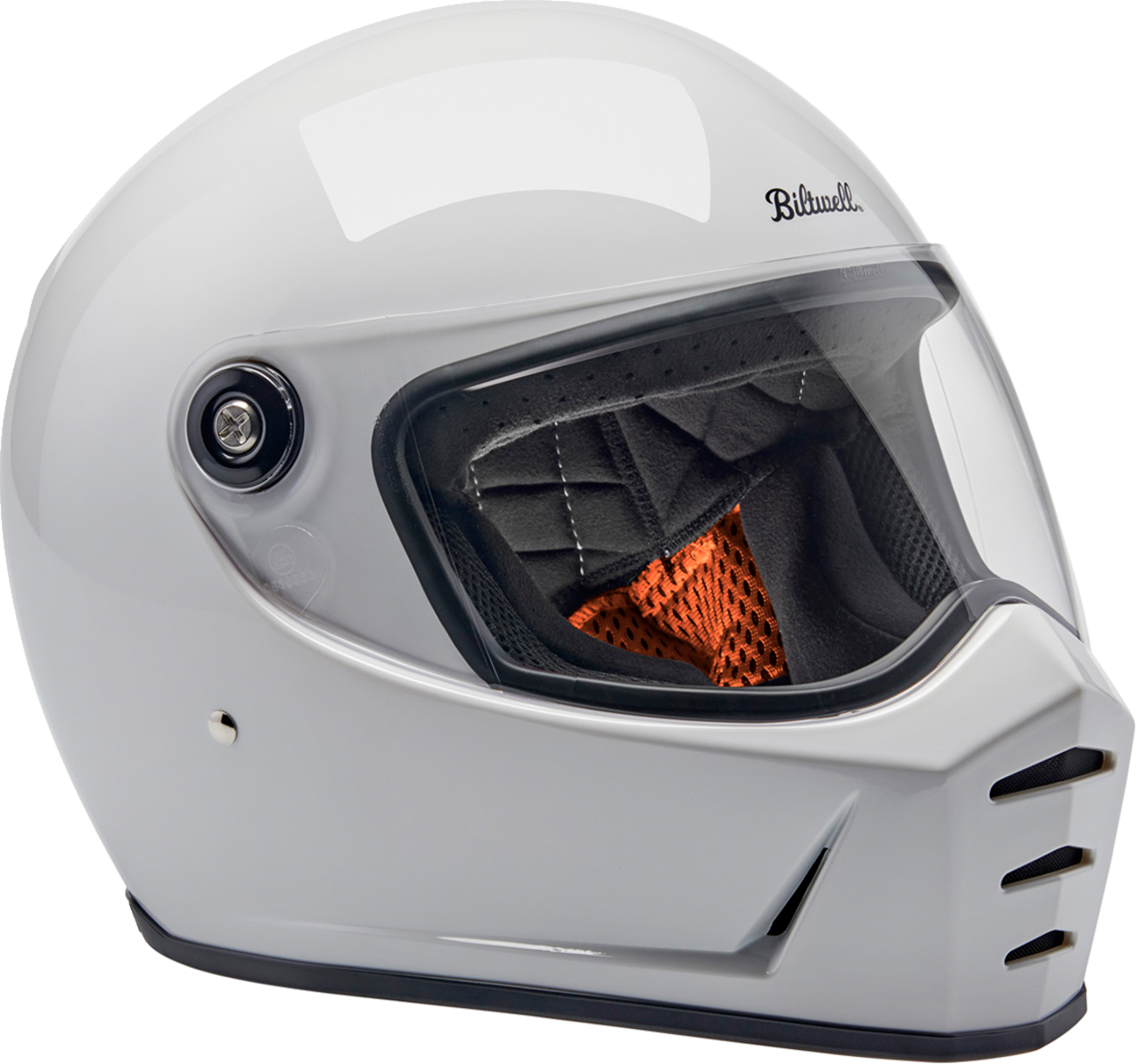 BILTWELL Lane Splitter Helmet - Gloss White - Large 1004-104-504