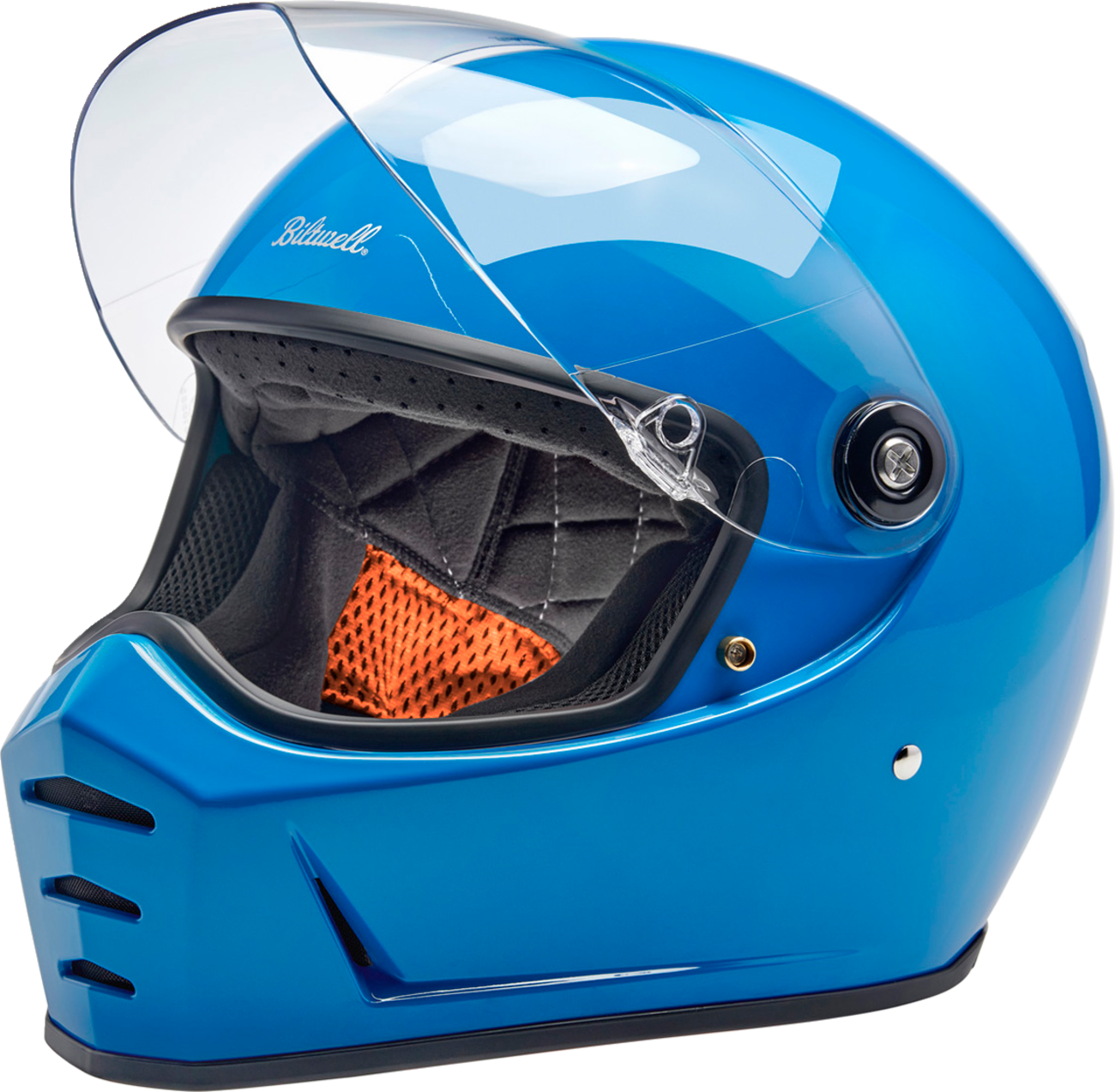 BILTWELL Lane Splitter Helmet - Gloss Tahoe Blue - Large 1004-129-504