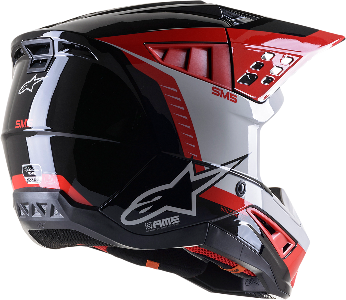 ALPINESTARS SM5 Helmet - Beam - Black/Gray/Red - 2XL 8303722-1313-2X