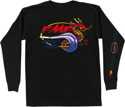 FMF Fire Starter Long-Sleeve T-Shirt - Black - Small FA21119901BKSM 3030-21327