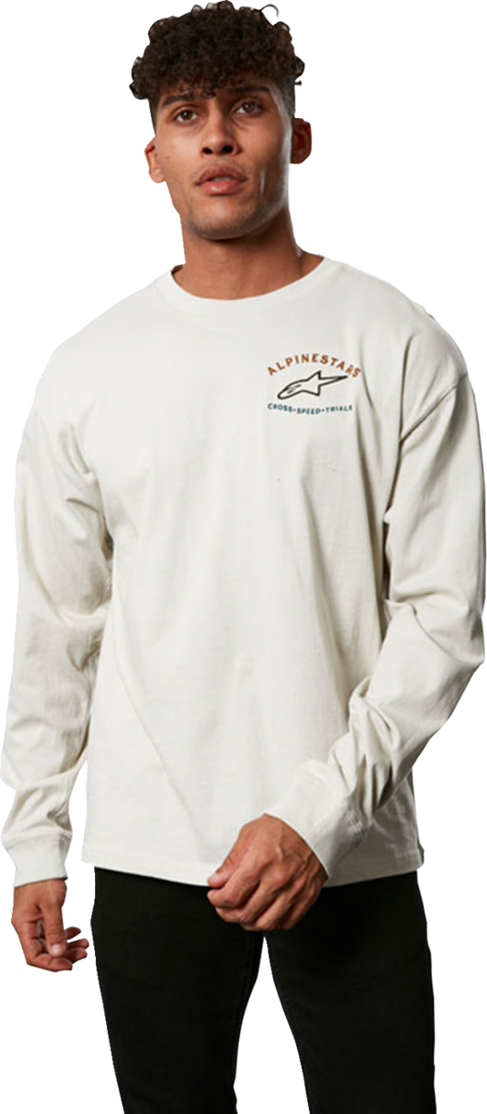 ALPINESTARS Full Face Long-Sleeve T-Shirt - Off White - Medium 123371200204M