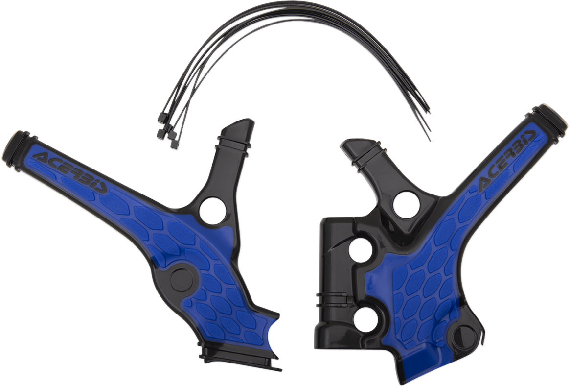 ACERBIS X-Grip Frame Guards - Black/Blue N/F 22 YZ85 2736391004