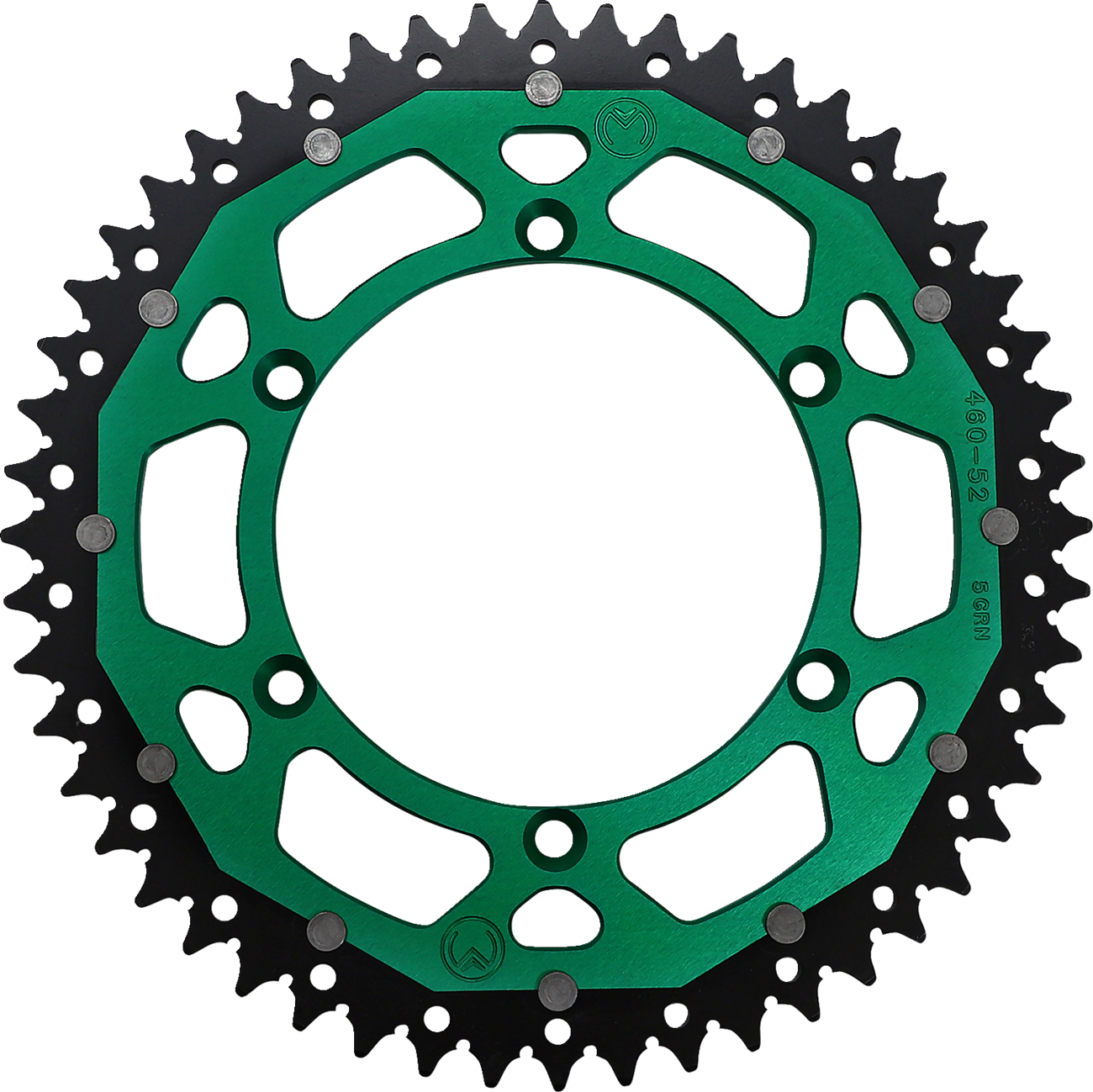 MOOSE RACING Dual Sprocket - Green - 52 Tooth 1210-460-52-15X