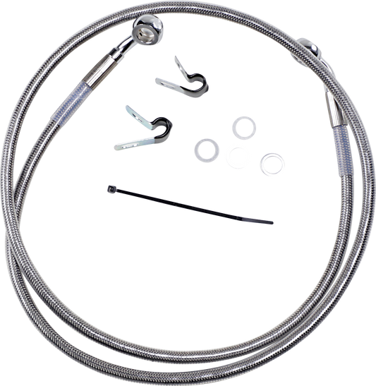 DRAG SPECIALTIES Brake Line - Front - +4" - Stainless Steel - XL 660310-4