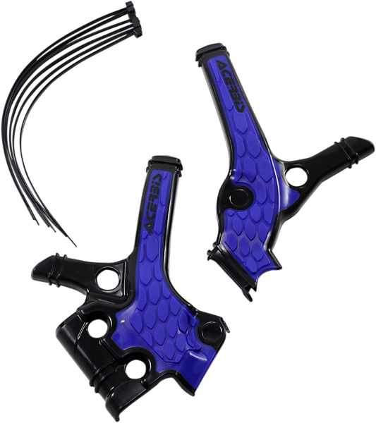 ACERBIS X-Grip Frame Guards - Black/Blue 2736381004