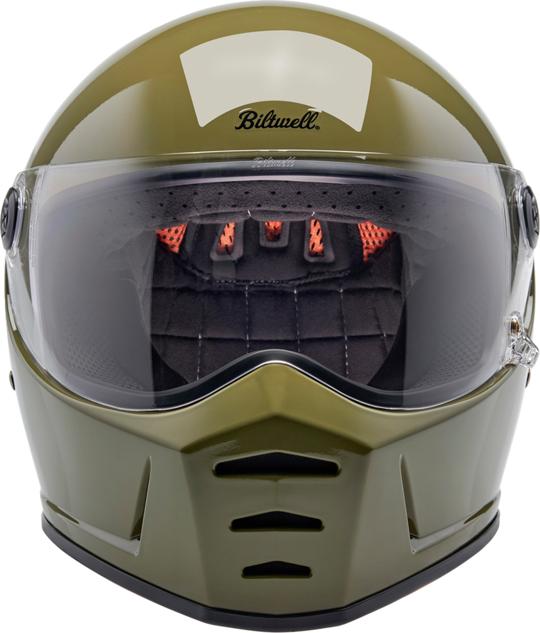 BILTWELL Lane Splitter Helmet - Gloss Olive Green - Medium 1004-154-503
