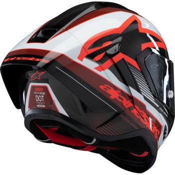 ALPINESTARS Supertech R10 Helmet - Team - Carbon/Red/White - Large 8200224-1352-L