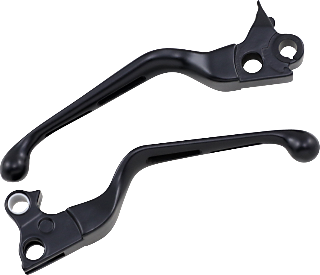 DRAG SPECIALTIES Levers - Slotted - Black H07-0769B