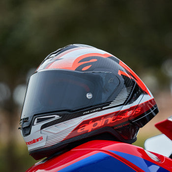 ALPINESTARS Supertech R10 Helmet - Team - Carbon/Red/White - 2XL 8200224-1352-XXL