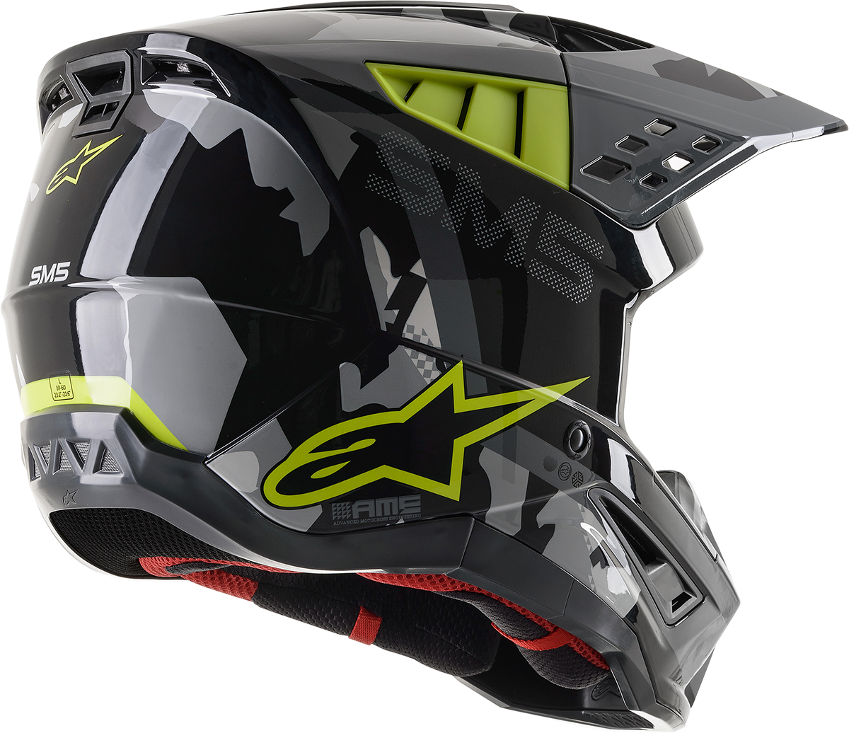 ALPINESTARS SM5 Helmet - Rover - Gray/Yellow - Medium 8303921-1592-MD