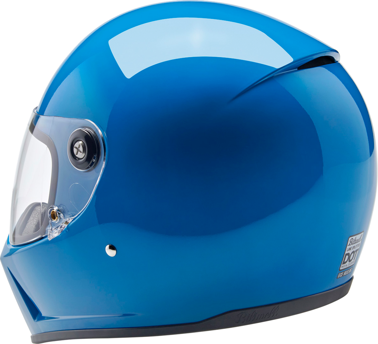 BILTWELL Lane Splitter Helmet - Gloss Tahoe Blue - Medium 1004-129-503