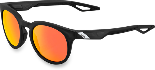 100% Campo Sunglasses - Matte Black - HiPER Red Mirror 61026-019-43