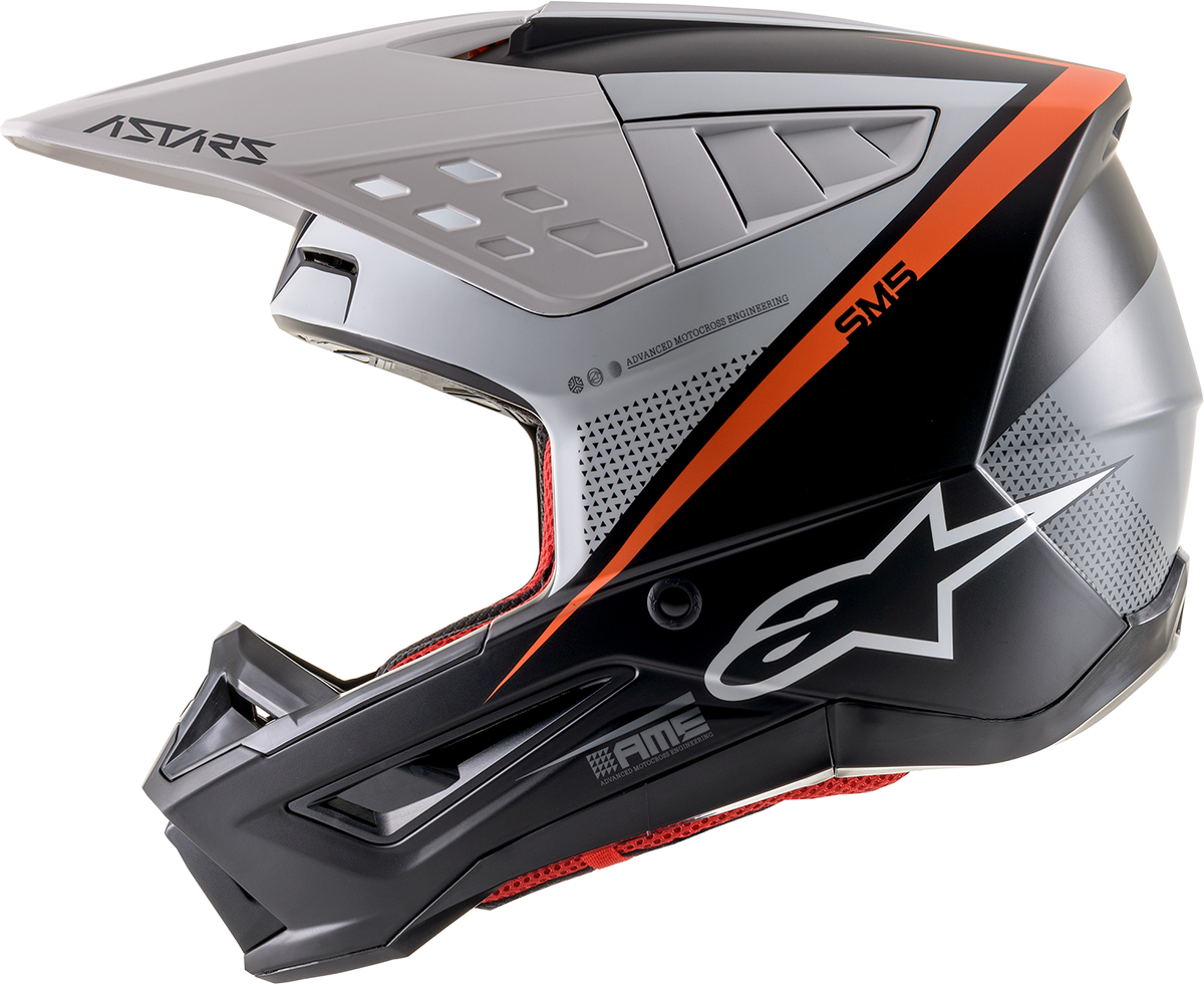 ALPINESTARS SM5 Helmet - Rayon - Black/White/Orange - 2XL 8304121-1242-2X