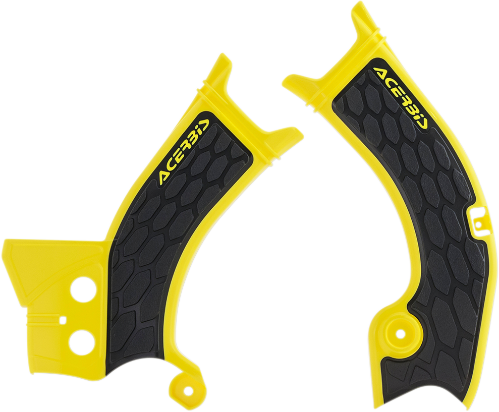 ACERBIS X-Grip Frame Guards - Yellow/Black 2686601017