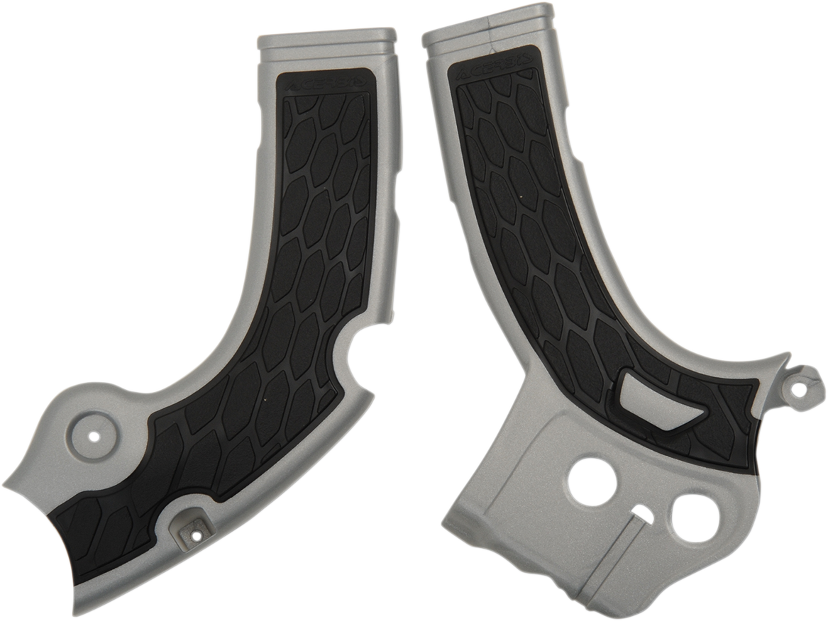 ACERBIS X-Grip Frame Guards - Silver/Black 2640271015