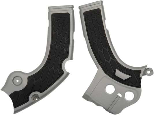 ACERBIS X-Grip Frame Guards - Silver/Black 2640271015