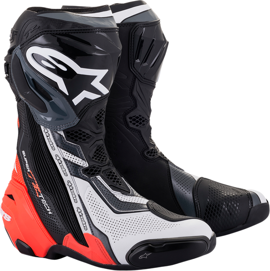 ALPINESTARS Supertech V Boots - Black/Red/White/Gray - US 12.5 / EU 48 2220121-1329-48