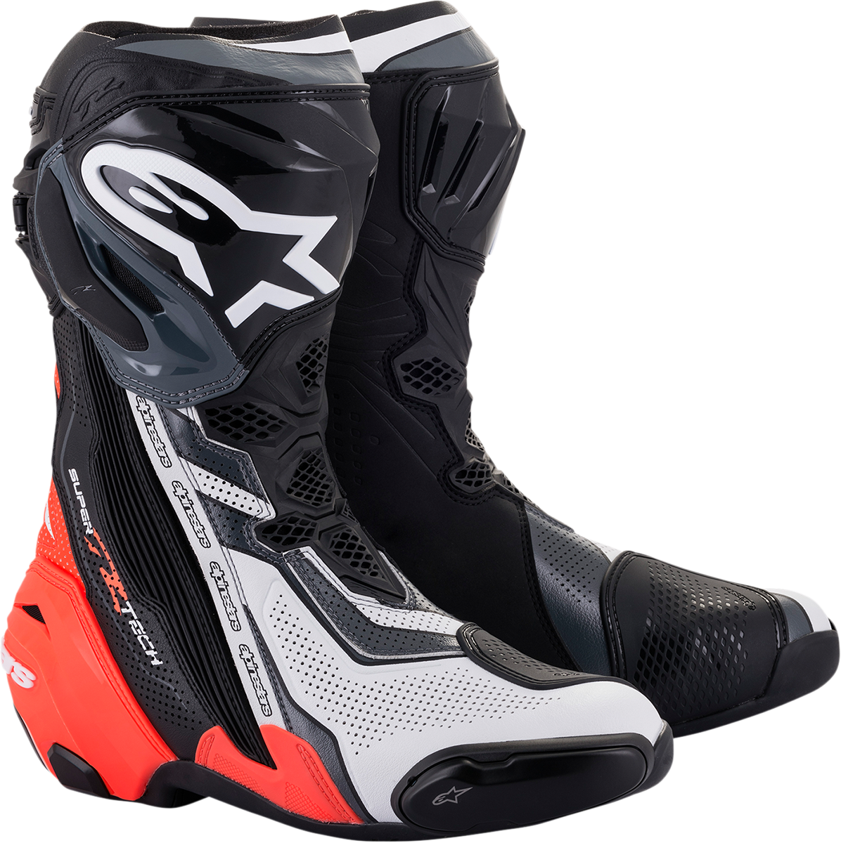 ALPINESTARS Supertech V Boots - Black/Red/White/Gray - US 10.5 / EU 45 2220121-1329-45