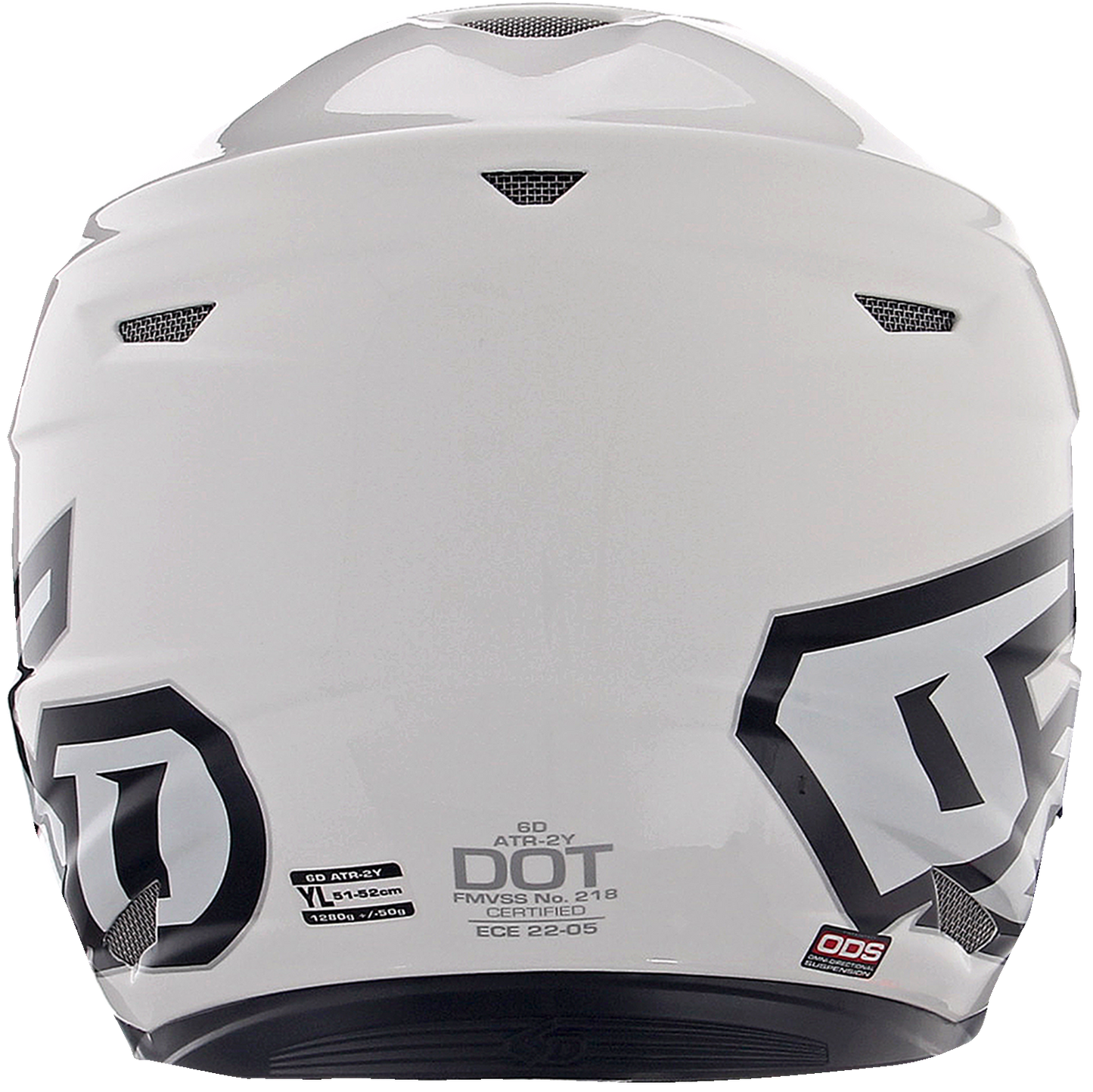 6D ATR-2 Helmet - Gloss White - Small 12-0525