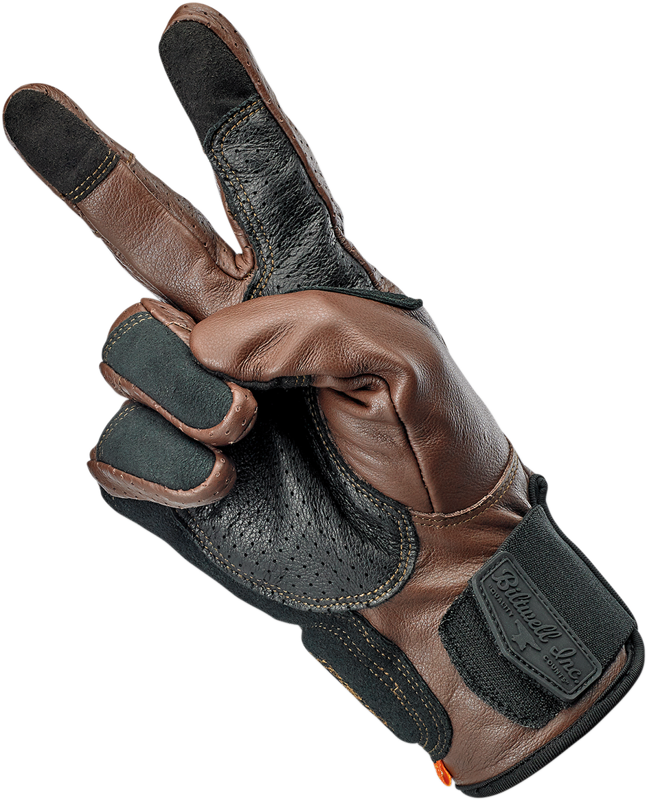 BILTWELL Borrego Gloves - Chocolate/Black - Small 1506-0201-302