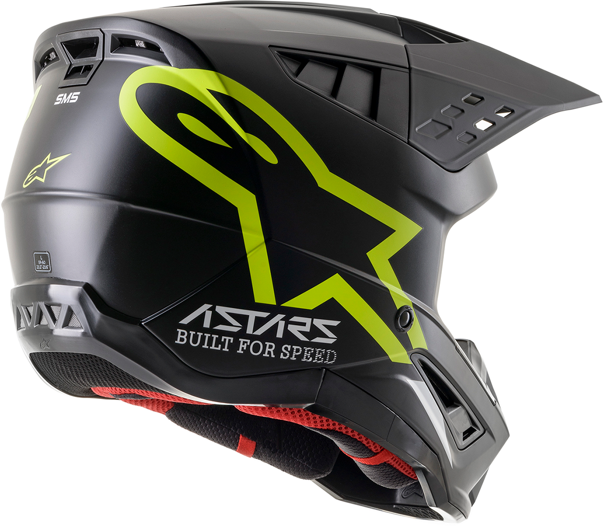 ALPINESTARS SM5 Helmet - Compass - Matte Black/Yellow Fluo - Small 8303321-1559-SM